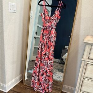 Floral Pink Maxi Dress